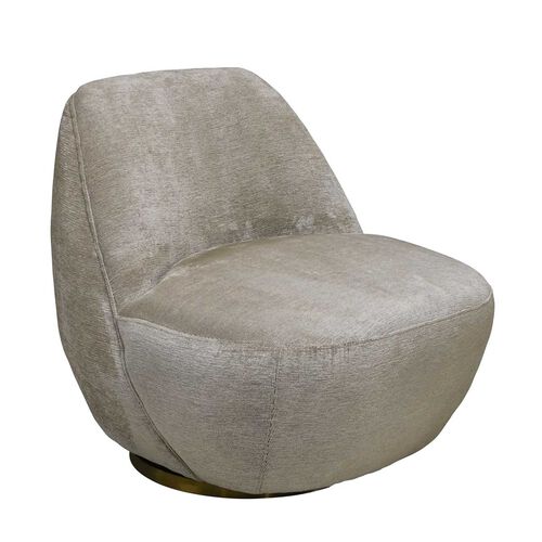 Baxter Tobias Swivel Chair - Warm Grey
